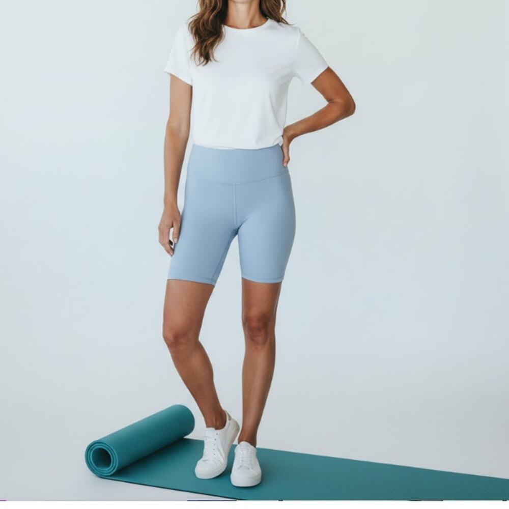 LULULEMON Align High-Rise Short 6" Women Sz 4 Blue Athletic Yoga Outdoor Comfort